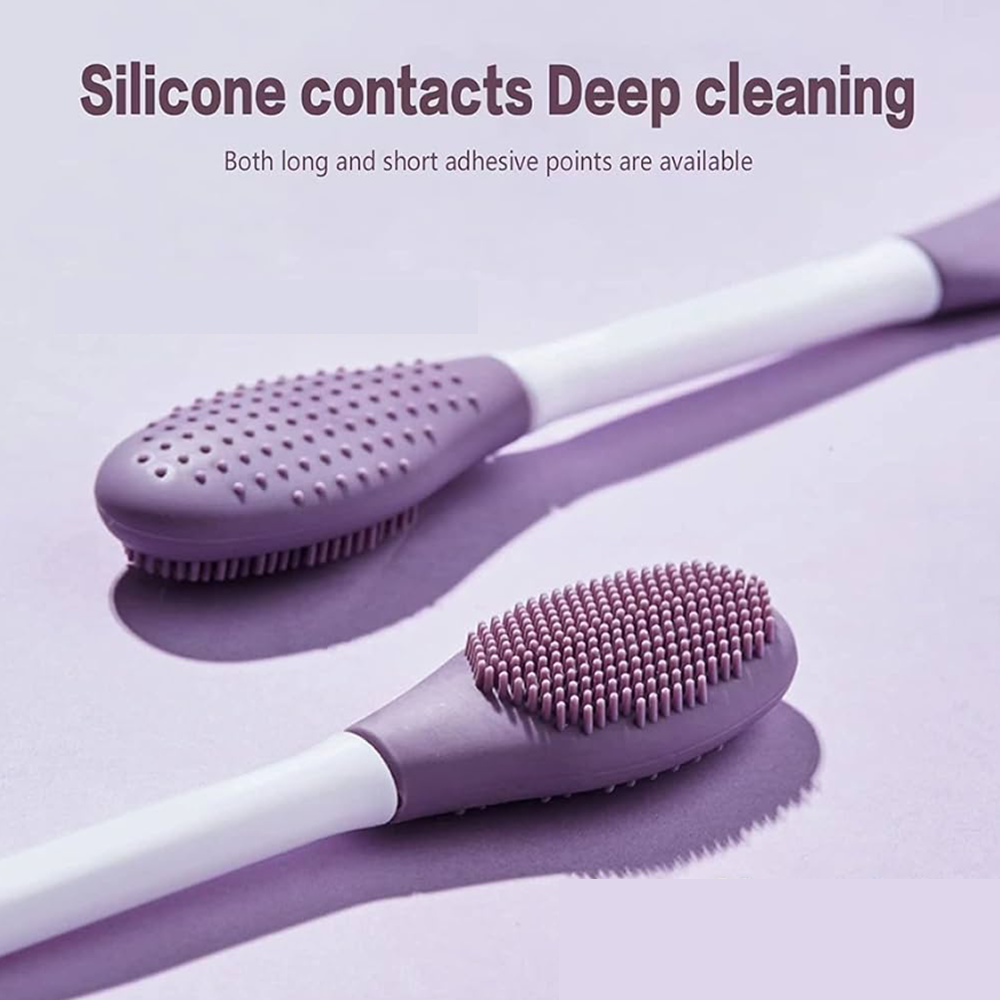 Silicone Brushes,Double-Ended Silicone Face Mask Brush,Facial Cleansing Brush Scrubber
