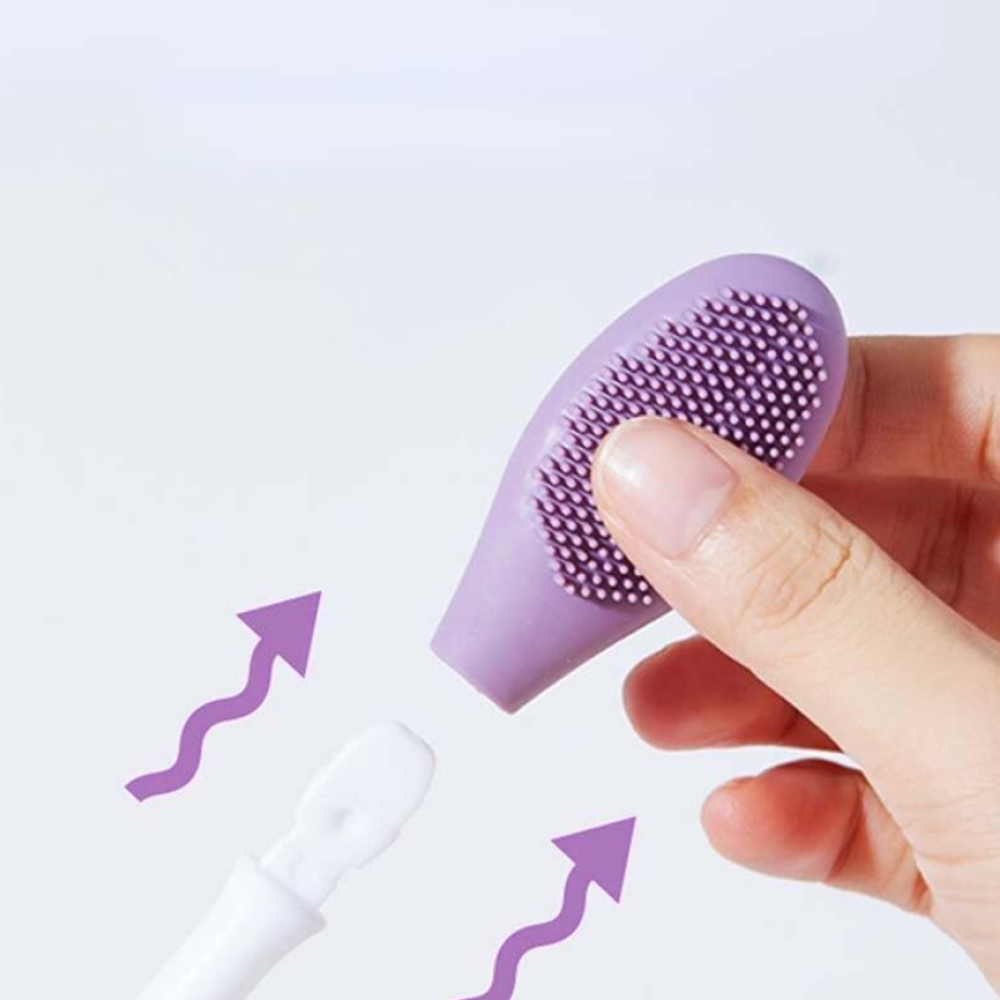 Silicone Brushes,Double-Ended Silicone Face Mask Brush,Facial Cleansing Brush Scrubber