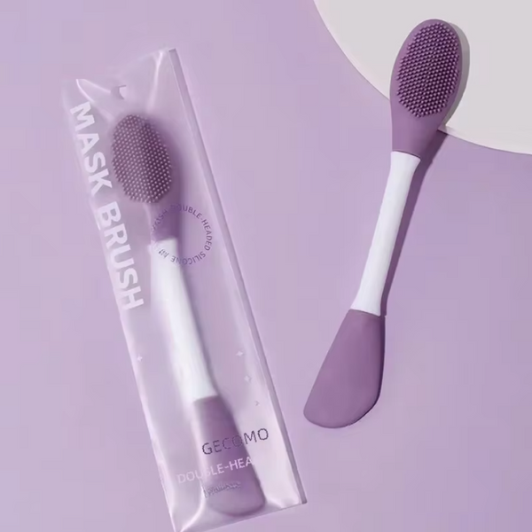 Silicone Brushes,Double-Ended Silicone Face Mask Brush,Facial Cleansing Brush Scrubber