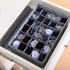 24 Pockets Organizer - Drawer Organizer - Sock Drawer Organizer Divider Underwear Storage Boxes