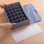 24 Pockets Organizer - Drawer Organizer - Sock Drawer Organizer Divider Underwear Storage Boxes