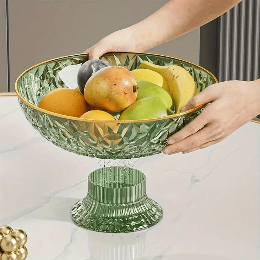 Luxury Crystal Pedestal Fruit Serving Bowl