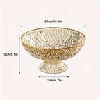 Luxury Crystal Pedestal Fruit Serving Bowl