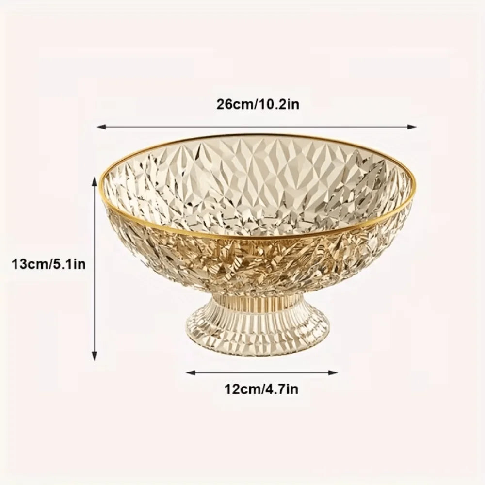 Luxury Crystal Pedestal Fruit Serving Bowl