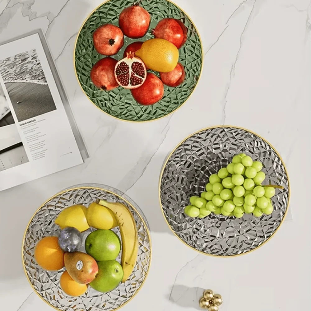 Luxury Crystal Pedestal Fruit Serving Bowl