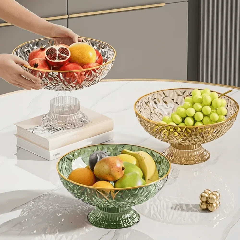 Luxury Crystal Pedestal Fruit Serving Bowl