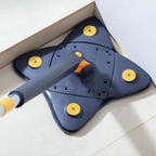 Twist n Squeeze Rotable 4 Leaf Shape Extendable Microfiber Mop For Floor 4 Sided