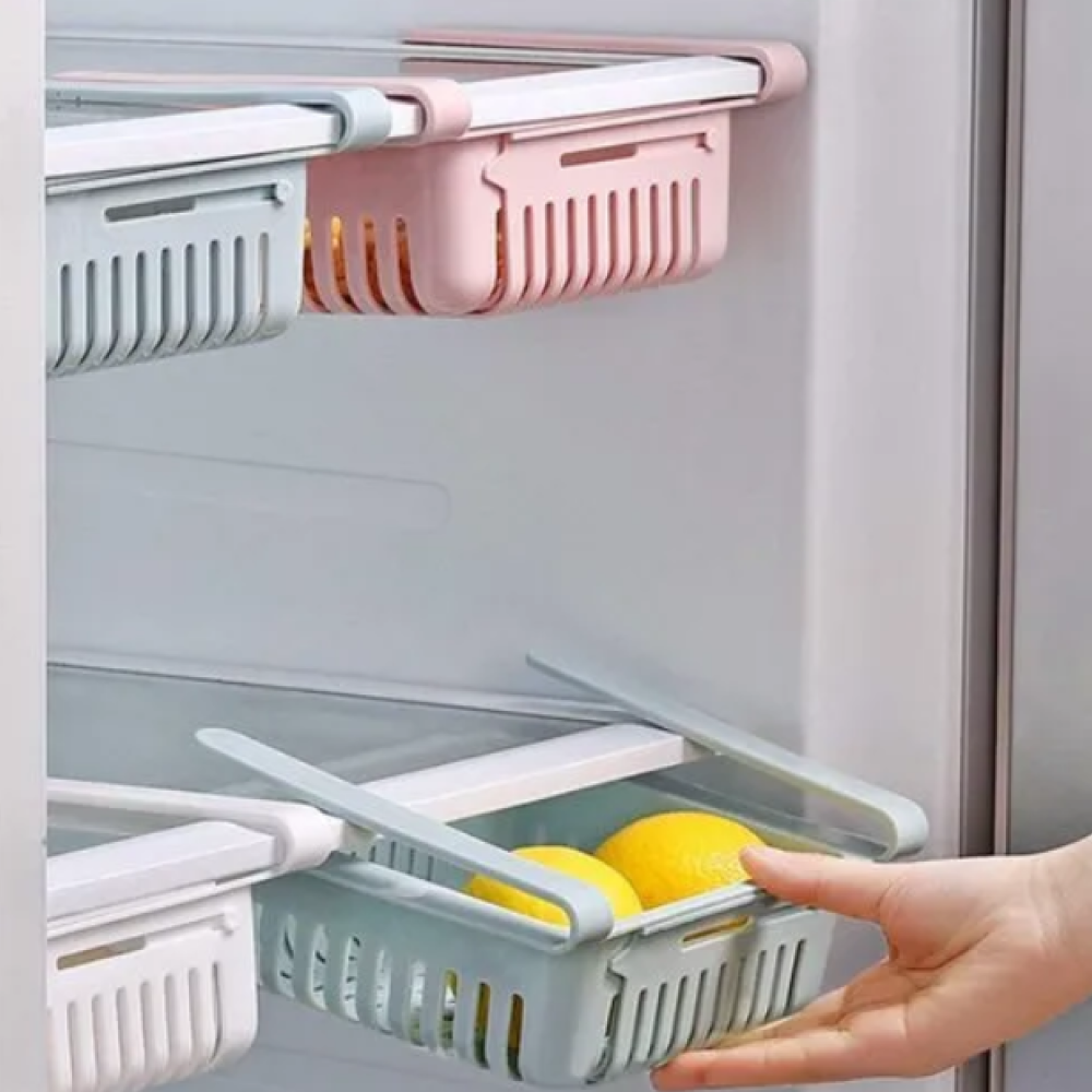 Adjustable Fridge Storage Basket Expandable Fridge Storage Rack