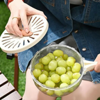 2 in 1 Drainer and Strainer, Draining Basket with Lid, Multifunctional Fruit Vegetable Washing Basket