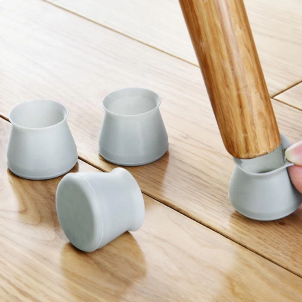 Silicone Furniture Chair Legs Protectors Covers Silicon Chair Leg Caps Round & Square Table Feet Cover Anti-Slip Floor Protection Cover