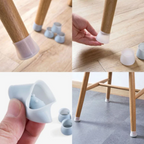 Silicone Furniture Chair Legs Protectors Covers Silicon Chair Leg Caps Round & Square Table Feet Cover Anti-Slip Floor Protection Cover
