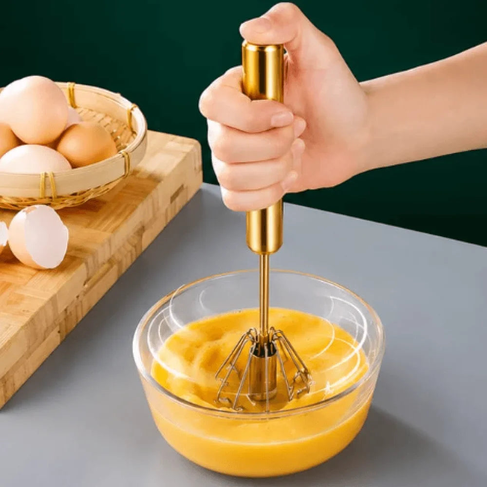 Stainless Steel Golden Push Beater