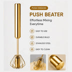 Stainless Steel Golden Push Beater
