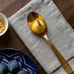 Golden Printed Spoon Design (4pcs)