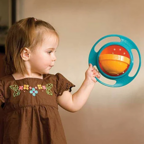 Magic Gyro Bowl 360 Degree Rotation Kids Training Feeding Bowl