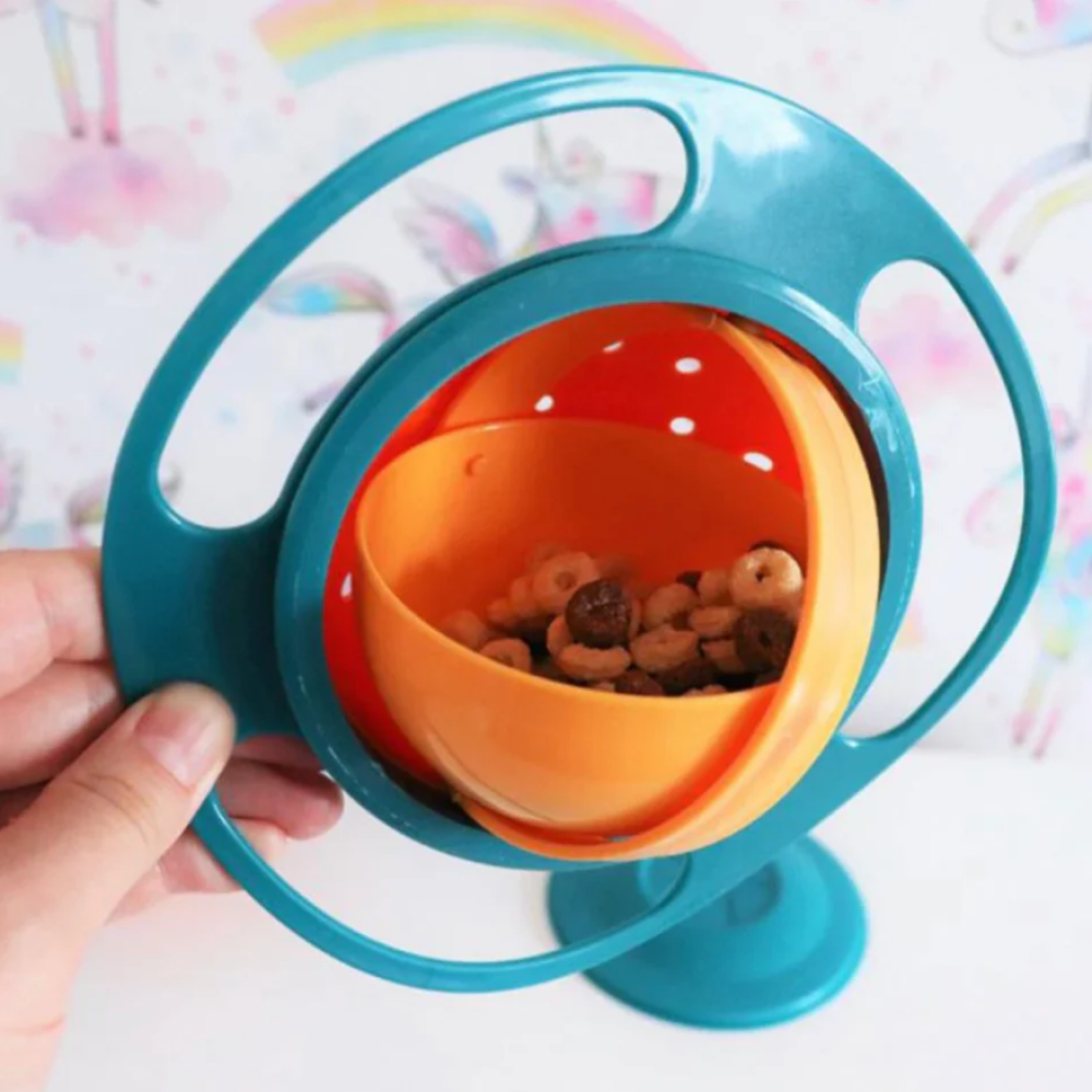 Magic Gyro Bowl 360 Degree Rotation Kids Training Feeding Bowl