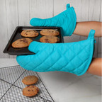 Oven Mitts and Kitchen Gloves Oversized Quilted Polyester Cotton Kitchen Cooking Gloves, Heat Resistant Baking tools