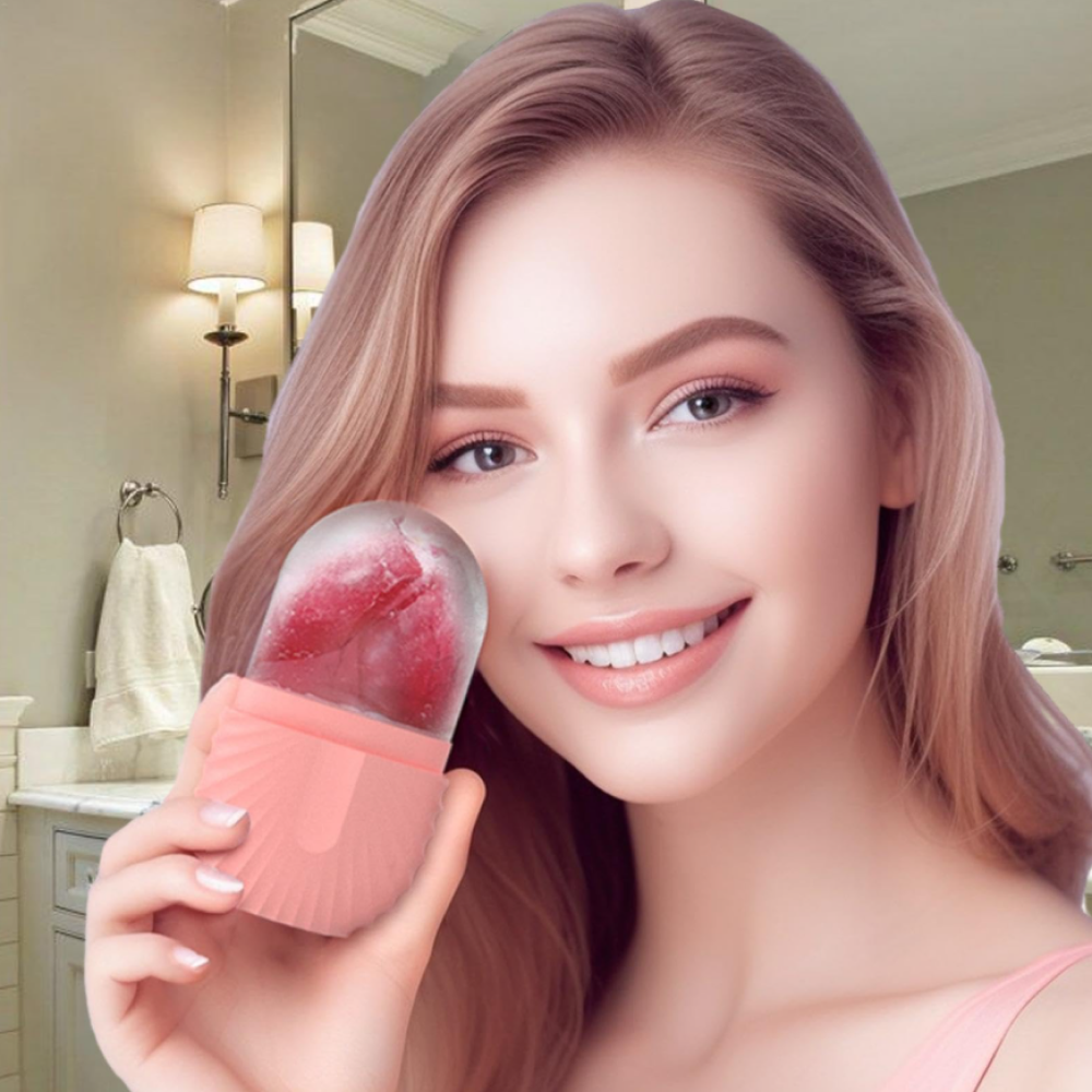 Ice Face Roller Silicone Facial Cube for Eyes Neck Massage Remove Dark Circle