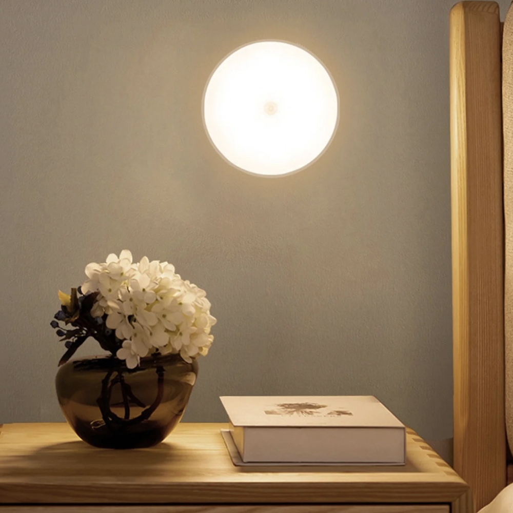 LED Motion Sensor Night Light Wireless USB Charging Smart Human Body Induction Bedroom Staircase Cabinet Wardrobe Wall Lamp Light