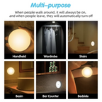 LED Motion Sensor Night Light Wireless USB Charging Smart Human Body Induction Bedroom Staircase Cabinet Wardrobe Wall Lamp Light