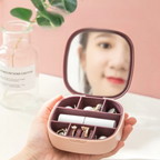Portable Travel Jewellery Holder Jewellery Accessory Organizer with mirror and new design with layers Bracelets Rings Earrings Holder