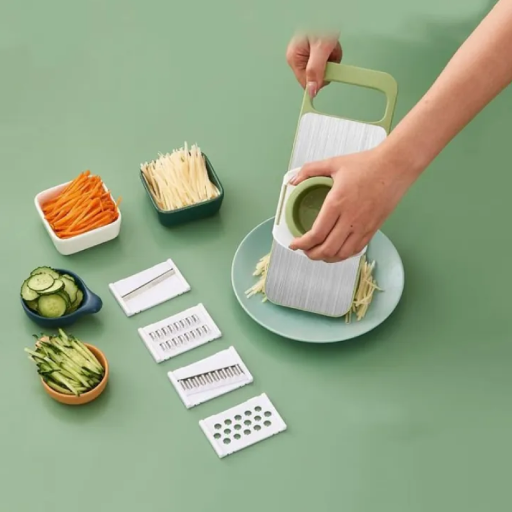 5 in 1 Mandoline Slicer, Multi-function Vegetable Cutter, Stainless Steel Food Slicer, Kitchen Vegetable Peeler