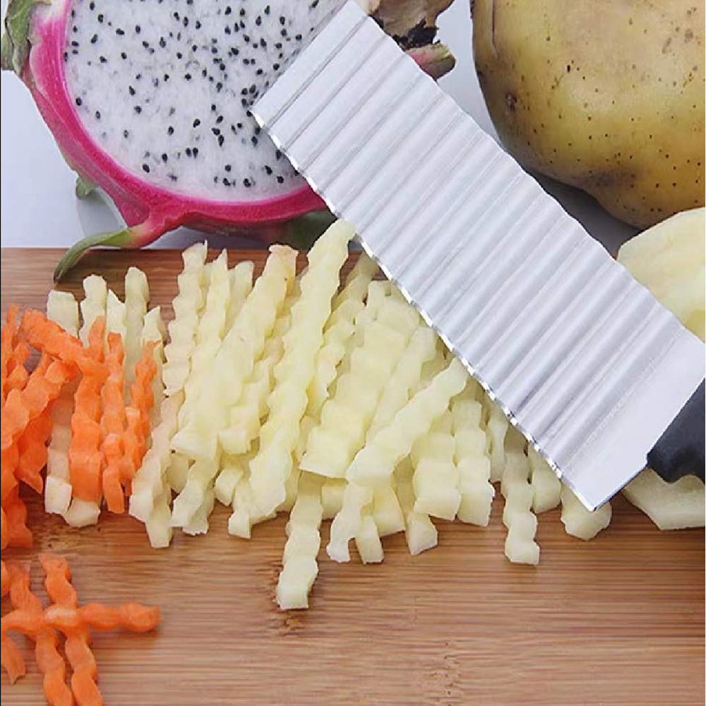 Multifunctional Stainless Steel Wavy Knife Cutter, French Fries Cutter Wavy fries cutter chips knife