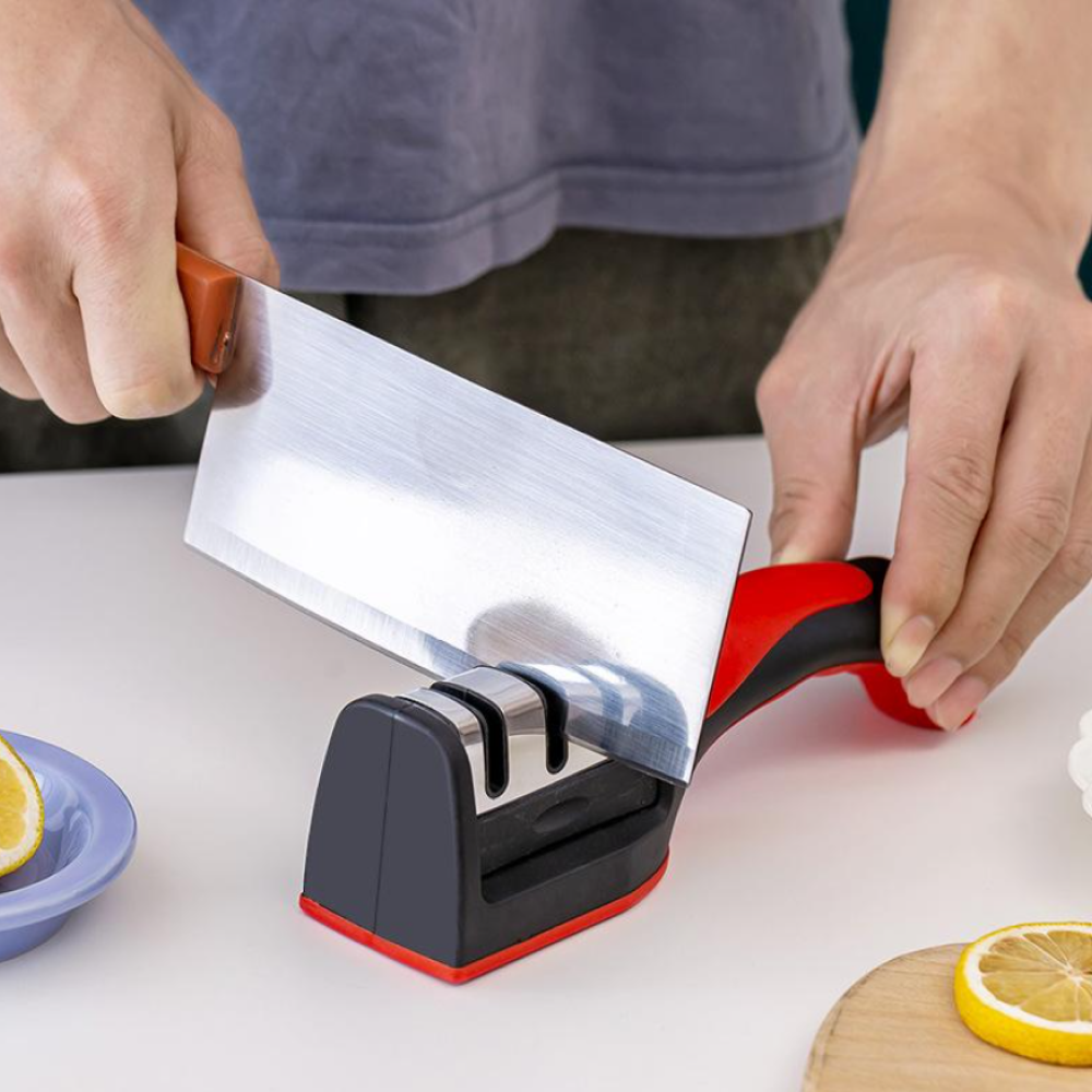 Kitchen Knife Sharpener Adjustable 4 in 1 Manual Knives and Scissor Sharpener Professional Blade Sharpening Tool Sharpener Stone