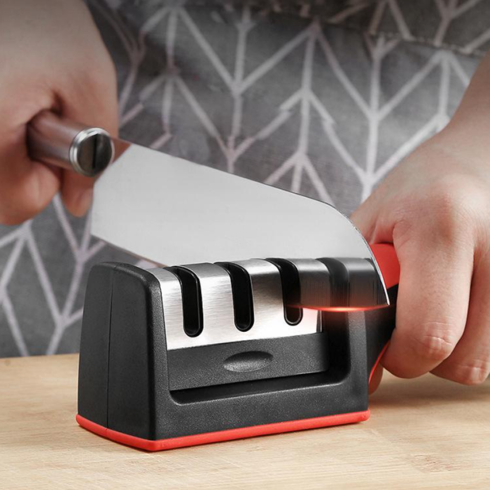 Kitchen Knife Sharpener Adjustable 4 in 1 Manual Knives and Scissor Sharpener Professional Blade Sharpening Tool Sharpener Stone
