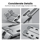 Portable Aluminum Folding Adjustable Laptop Stand