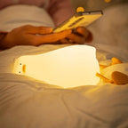Rechargeable Lazy Duck Lamp, Multipurpose Silicon Touch Sensor Tap Light
