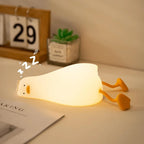 Rechargeable Lazy Duck Lamp, Multipurpose Silicon Touch Sensor Tap Light