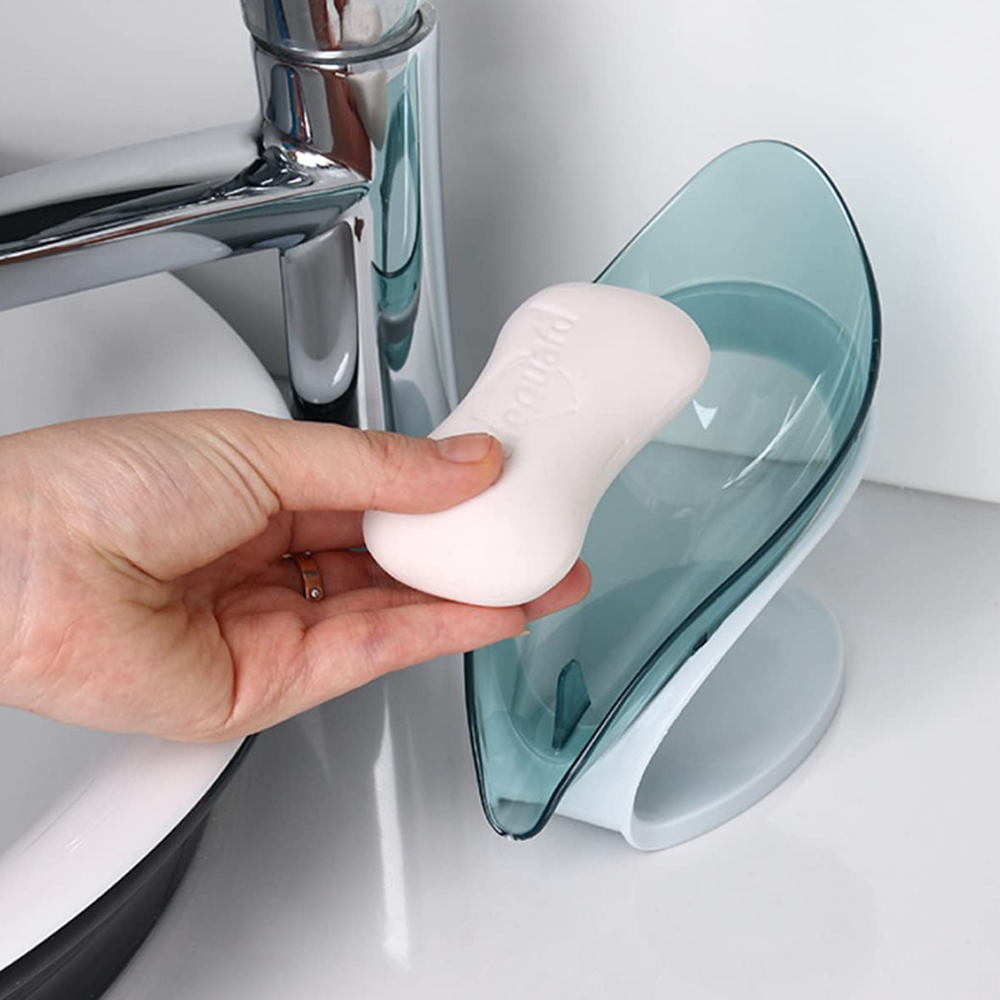 Self Adhesive Smart soap holder very stylish and high quality leaf shape for bathroom Dispencer
