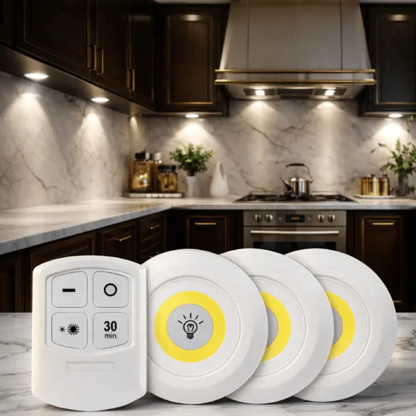 LED Tap Remote Light (Pack of 3)