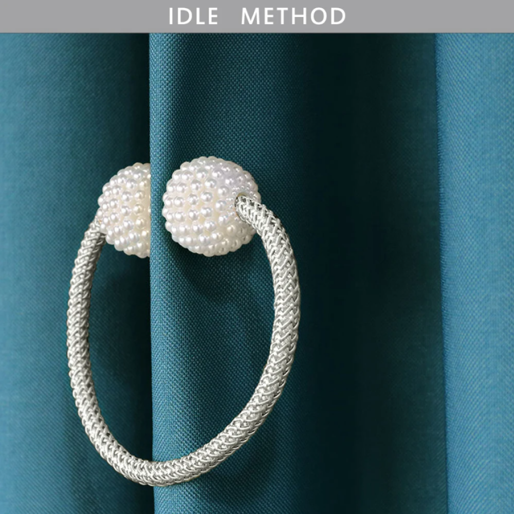 2PCS Magnetic Curtain Tiebacks Curtain Holdback Buckles Tie Backs Holders