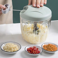 Manual Food Chopper Vegetable Slicer Processor Hand Blender Kitchen 5 Blades