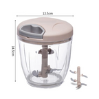 Manual Food Chopper Vegetable Slicer Processor Hand Blender Kitchen 5 Blades