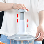 Manual Hand Operated Chopper Pump Action With Free 3 Blades Food Processor Portable Container And Easy To Clean Kitchen Gadget