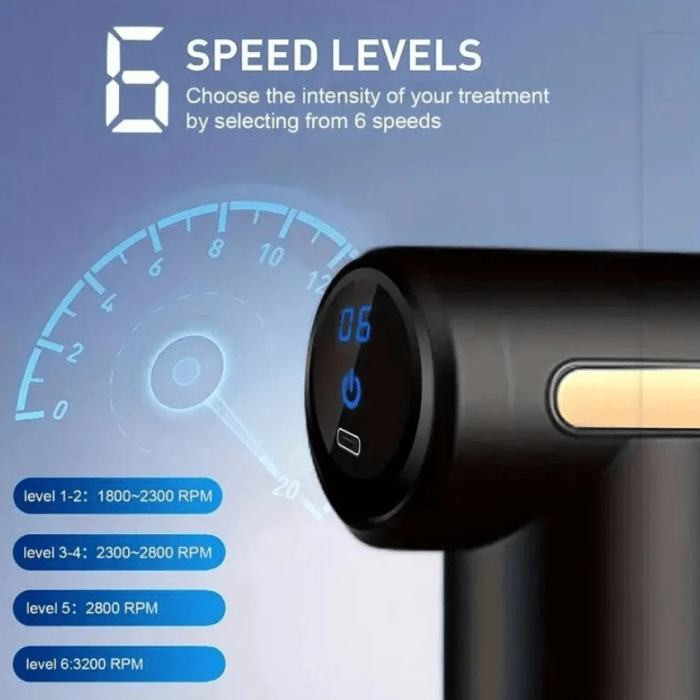 Portable Deep Tissue Massage Gun with Rechargeable Battery