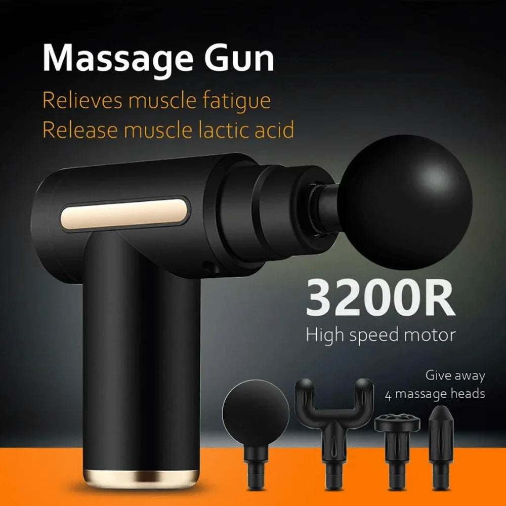 Portable Deep Tissue Massage Gun with Rechargeable Battery