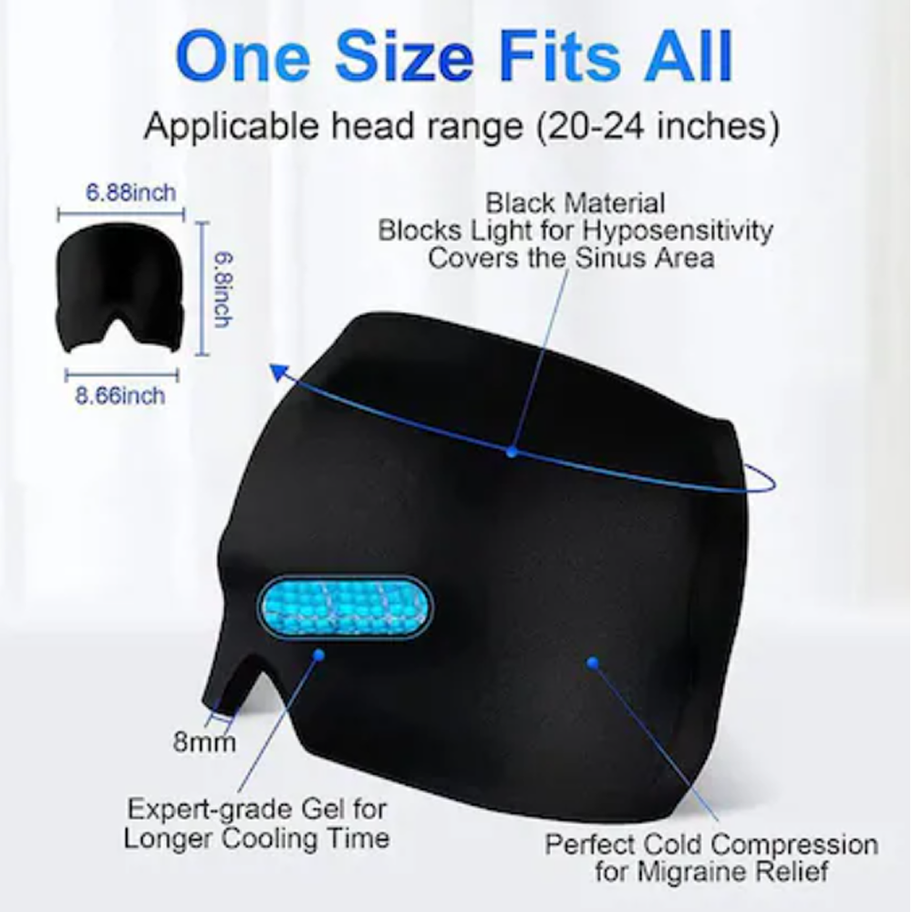Migraine Relief Cap Therapy Headpack Gel Ice Cap Hot Cold Hat For Wrap Face Eye Mask Hat