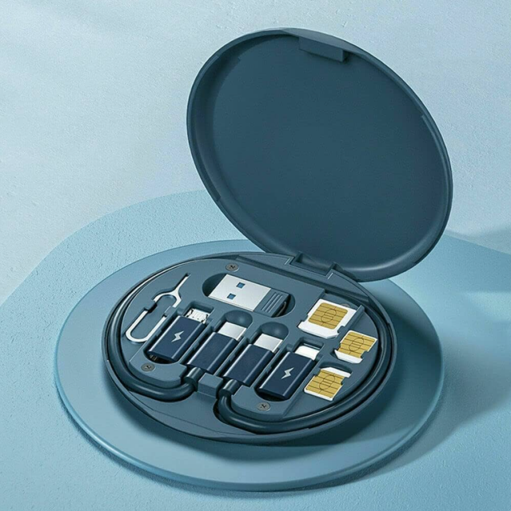 Mini Data Cable Set Storage Box 60w Quick Charge, Multi Function Portable Storage Box kit