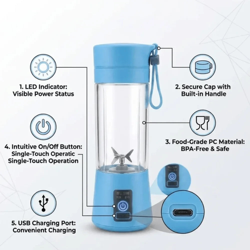 Mini Portable Juicer Blender USB Rechargeable