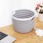 Mini Round Desktop Organizer Plastic Basket