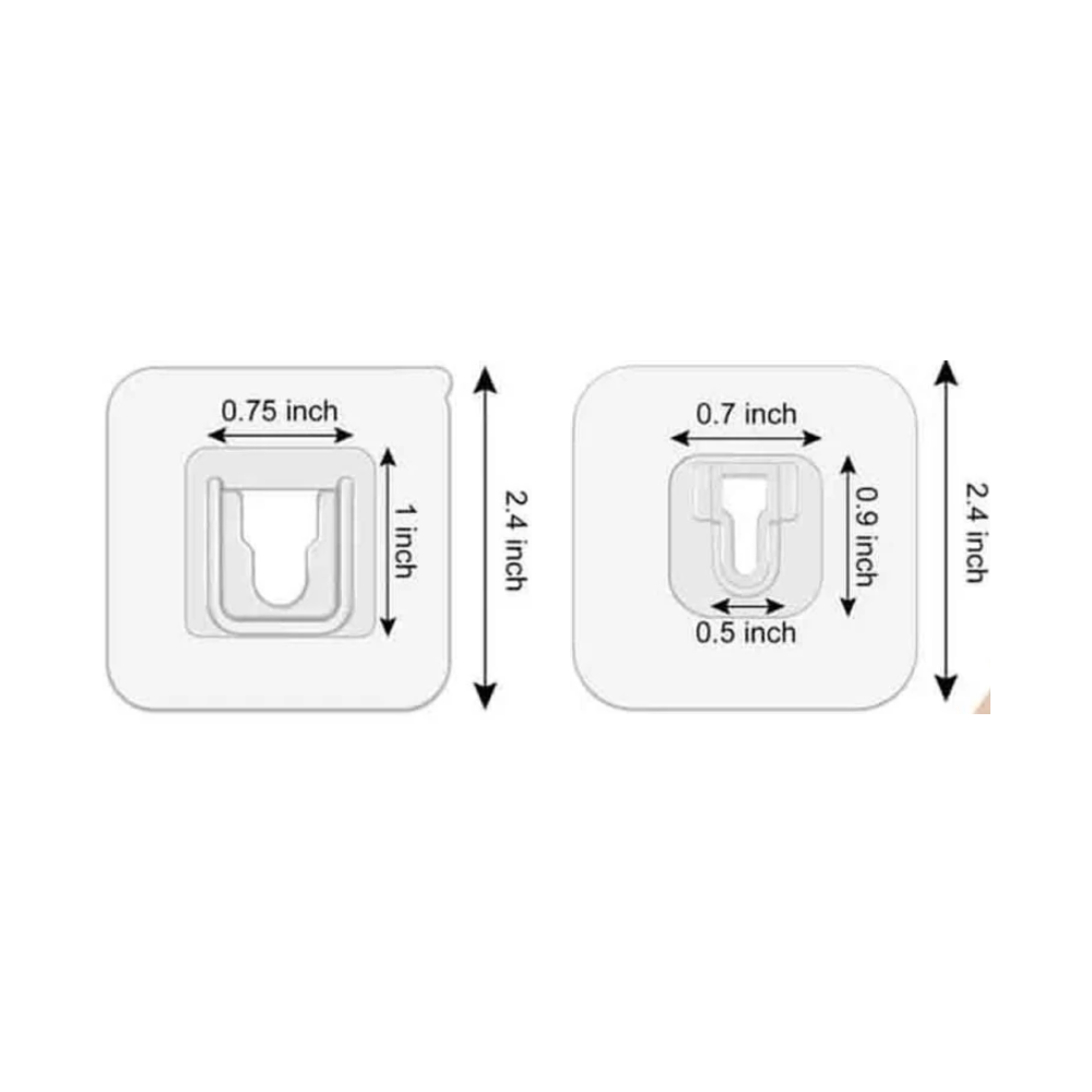 Double Sided Adhesive Suction Cup Hooks Heavy Duty Sticky Wall & Ceiling & Door (Pack of 5)