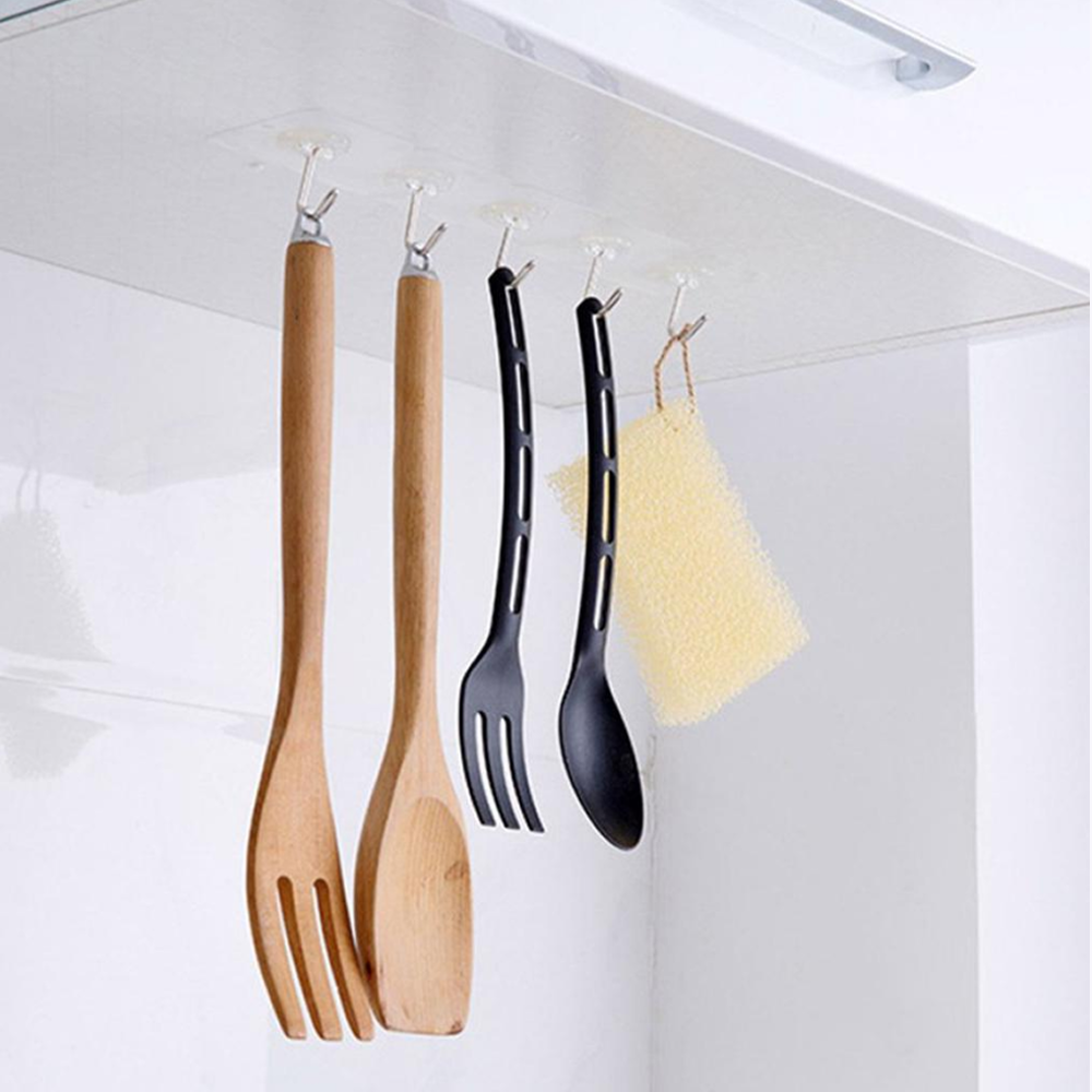 Adhesive Suction Cup Hooks stick hook Heavy Duty Sticky Wall & Ceiling & Door (Pack of 10)