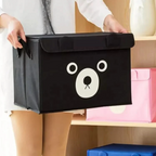 Cartoon Panda Folding Storage Bins Quilt Basket Kid Toys Organizer Basket Bin Set