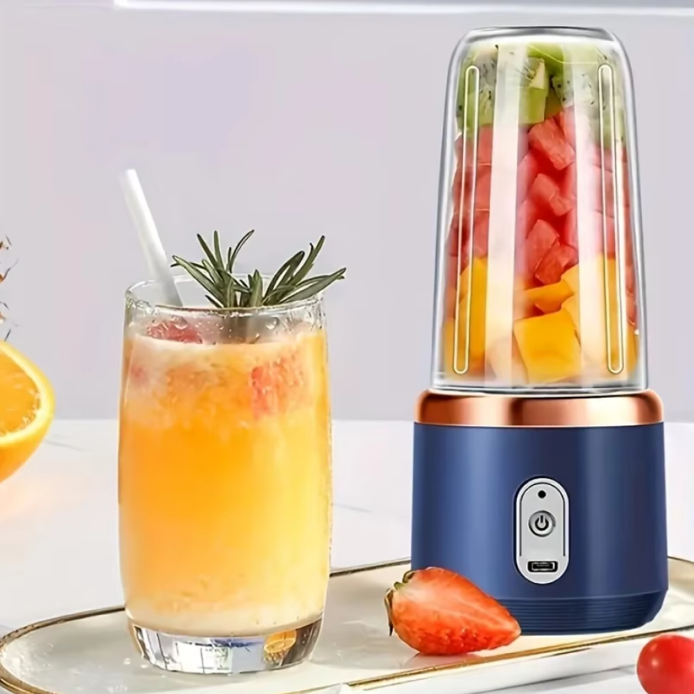 Portable Smoothie Blender Bottle – USB Rechargeable | 2-in-1 Juicer & Bottle