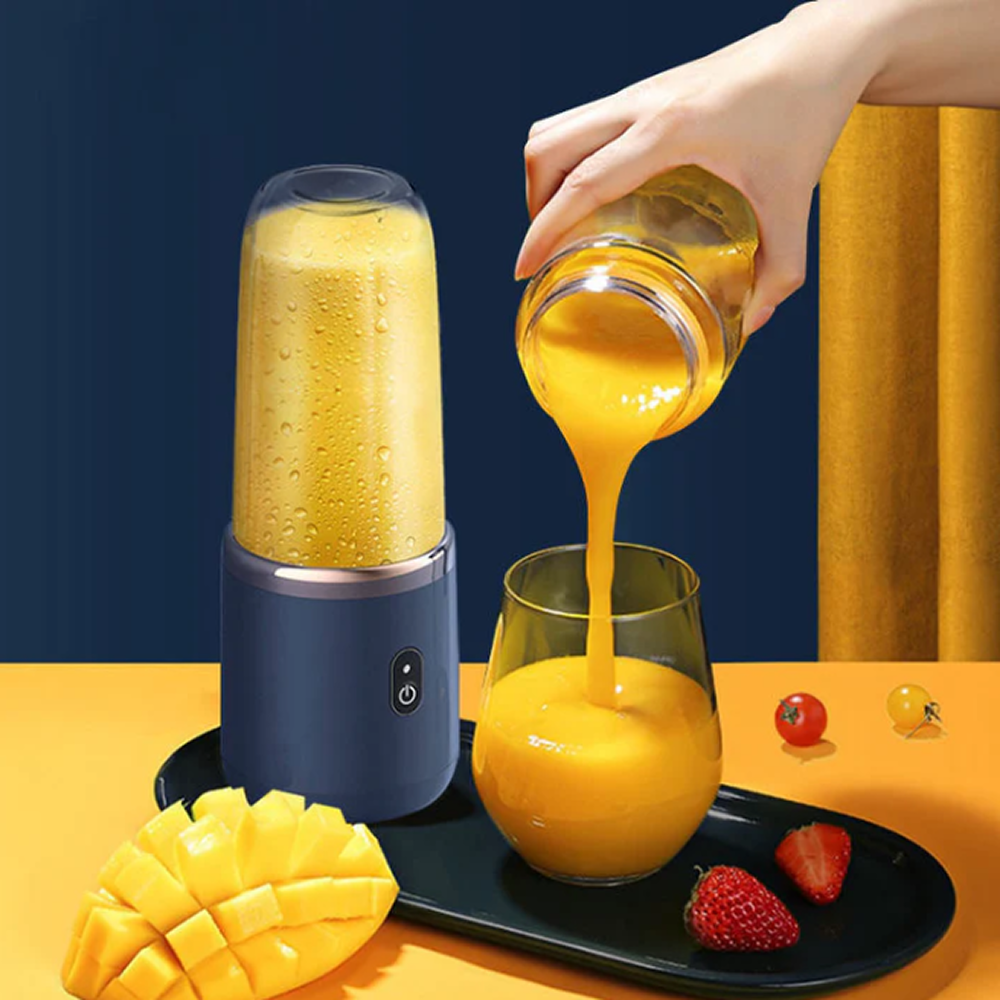 Portable Smoothie Blender Bottle – USB Rechargeable | 2-in-1 Juicer & Bottle