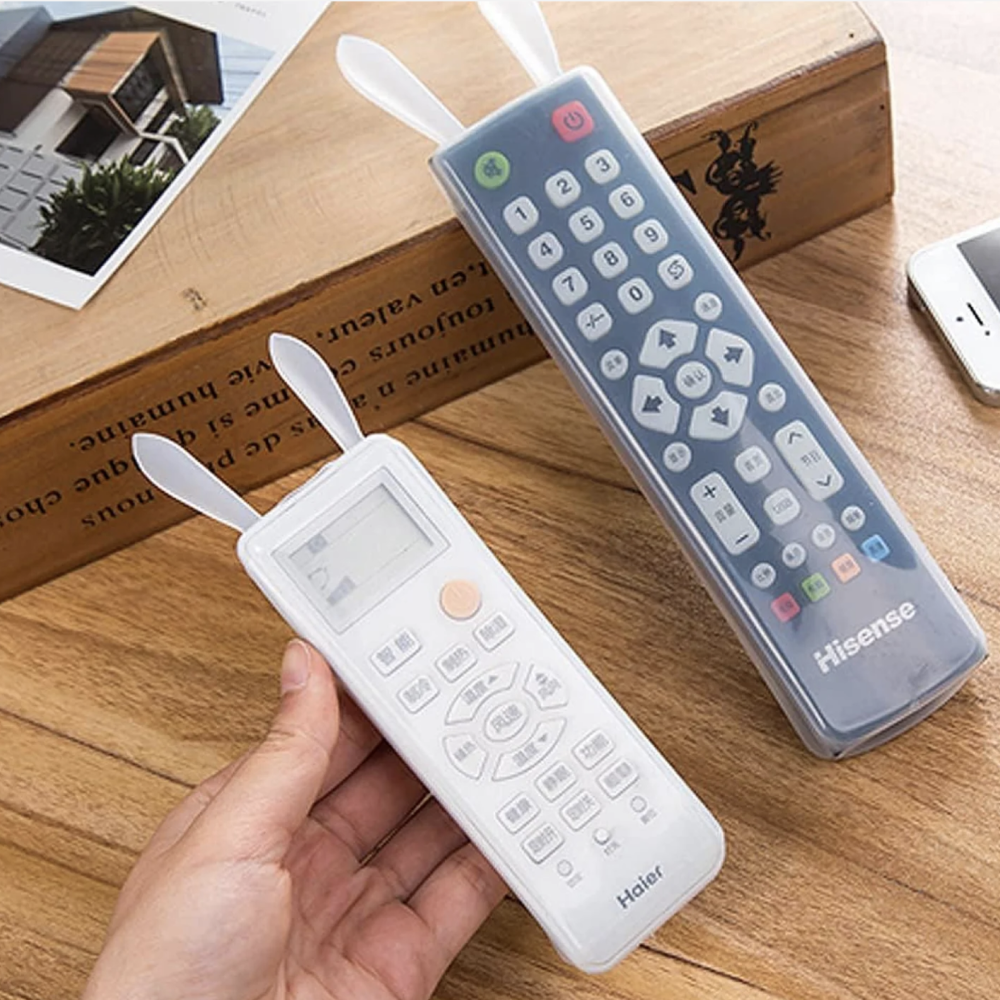 Silicone Remote Cover TV Remote Protector Remote Pouch Rabbit Ear Silicone Remote Protector